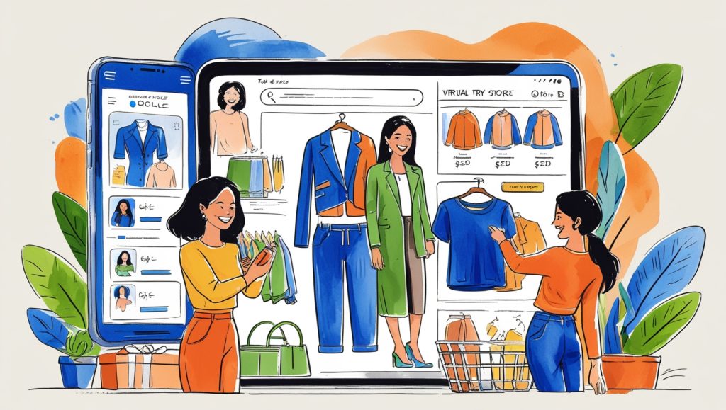 AI applications for online shops using virtual reality for real-time preference analysis and customized shopping to explode sales