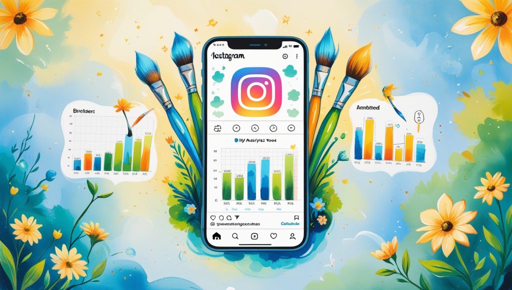 Instagram feed transformation from cluttered to organized using five free analysis tools and blooming graphs.