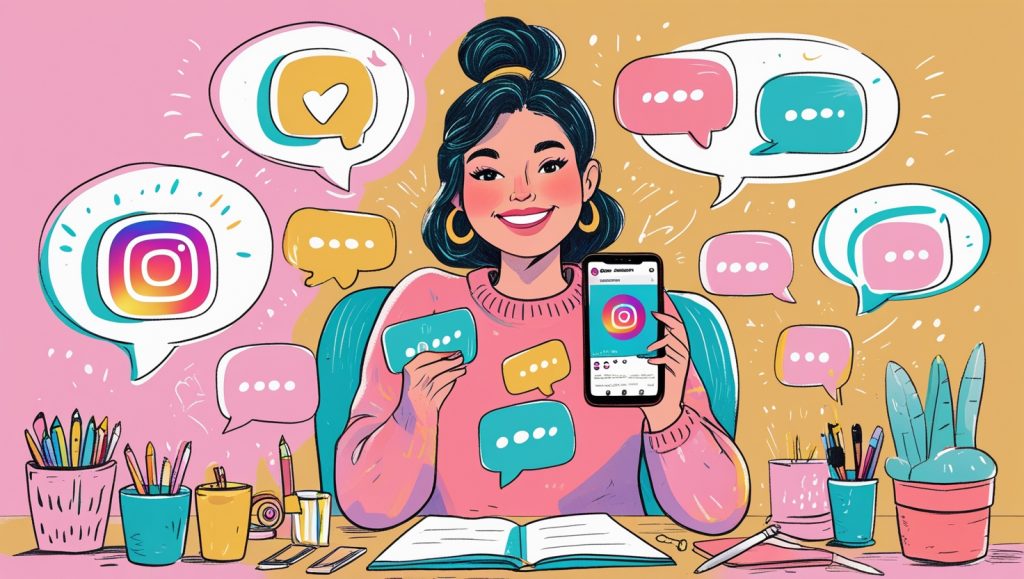 Content creator using ChatGPT prompts for viral Instagram post