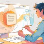 Person and AI designing About Us page together.