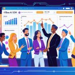B2B sales team using 1bee AI SDR Platform dashboard to boost efficiency.